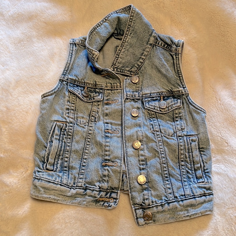 Girls denim vest